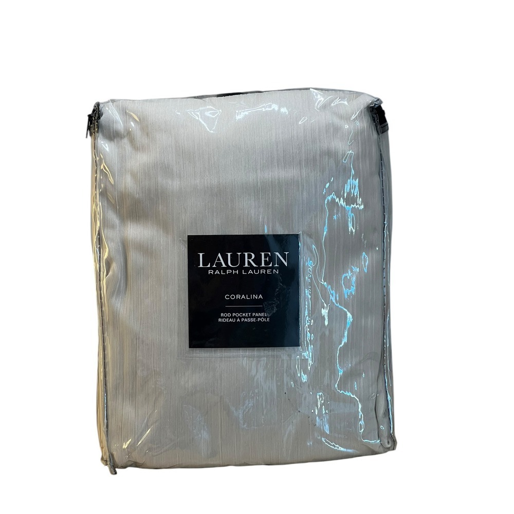 NEW- Ralph Lauren CORALINA Natural Rod Pocket Panel 50"x 84" Window‎ Curtain